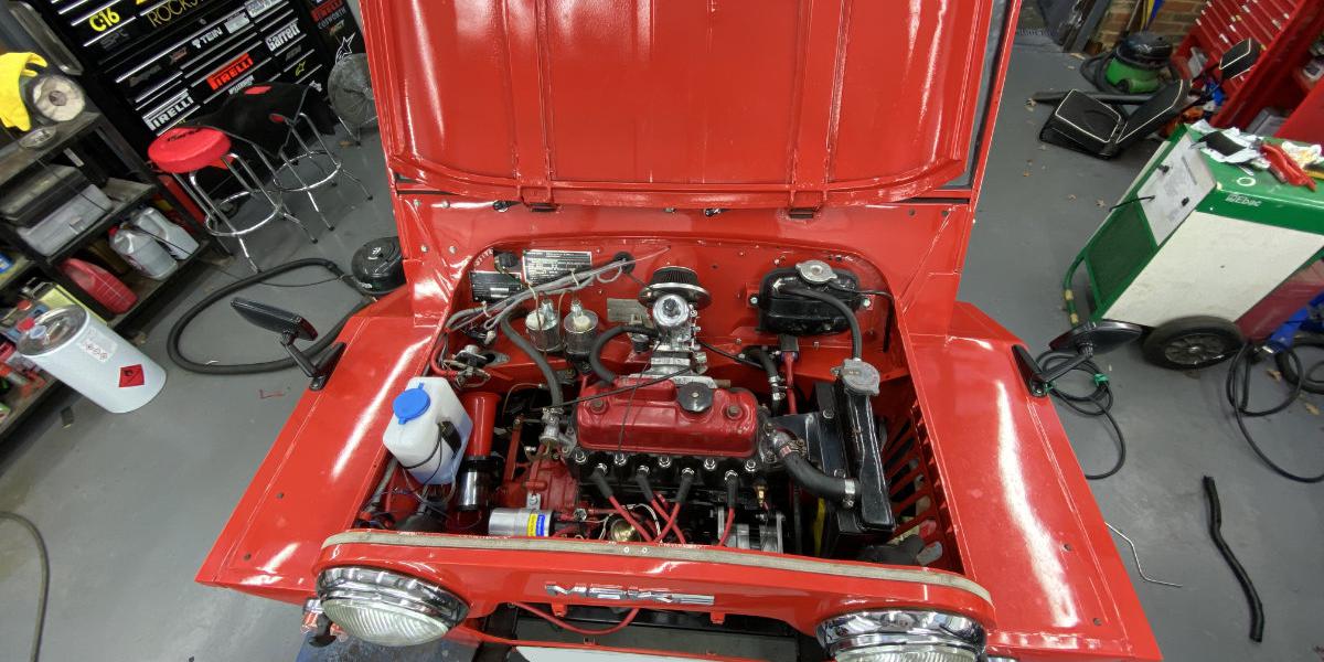 The Mini engine 998cc in a Moke